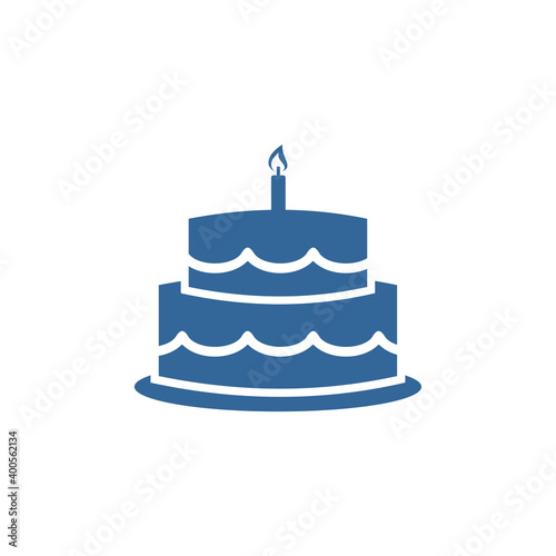 Birthday cake icon design vector template  Party supplies design concept  Icon symbol  Illustration