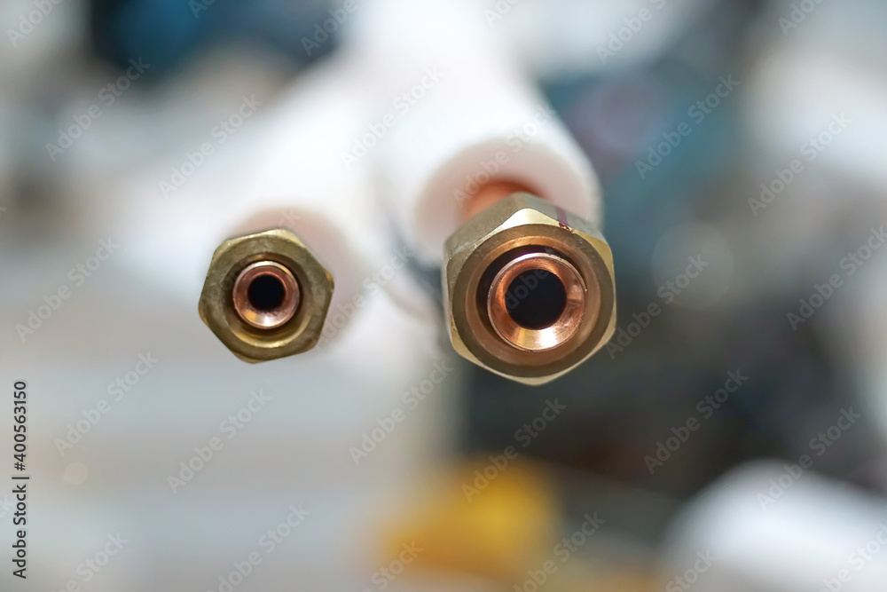 Copper pipe fitting for air conditioning installation.copper pipe of