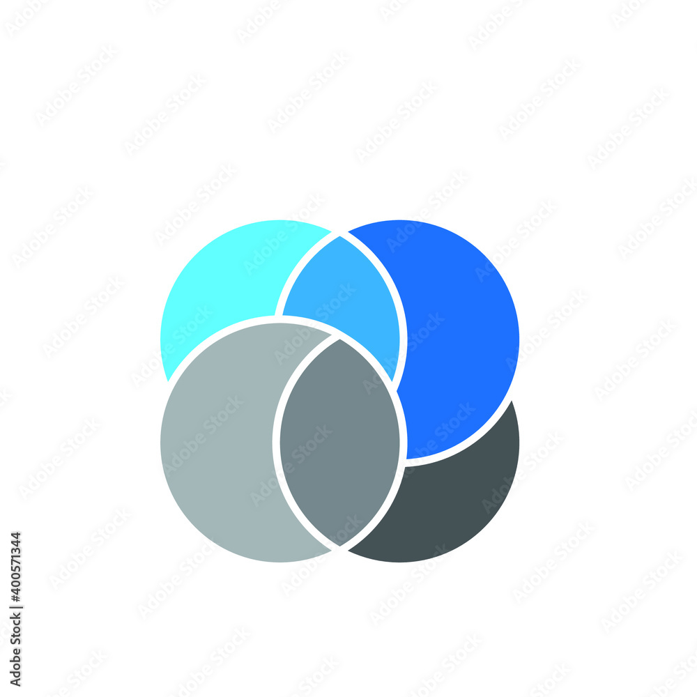 abstract rotation loop logo design vector sign