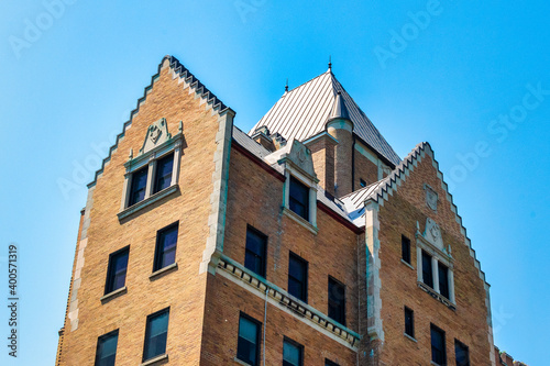 The architecture of a building in Old Montreal, Canada © TOimages