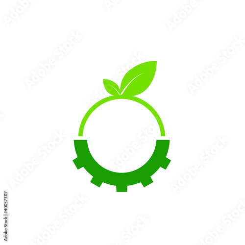 Gear Leaf Logo Design 