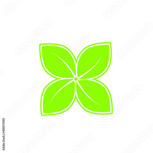 leaf flower logo © bagja