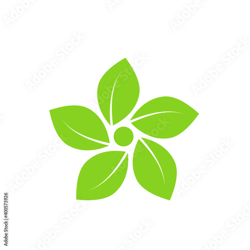 leaf flower logo