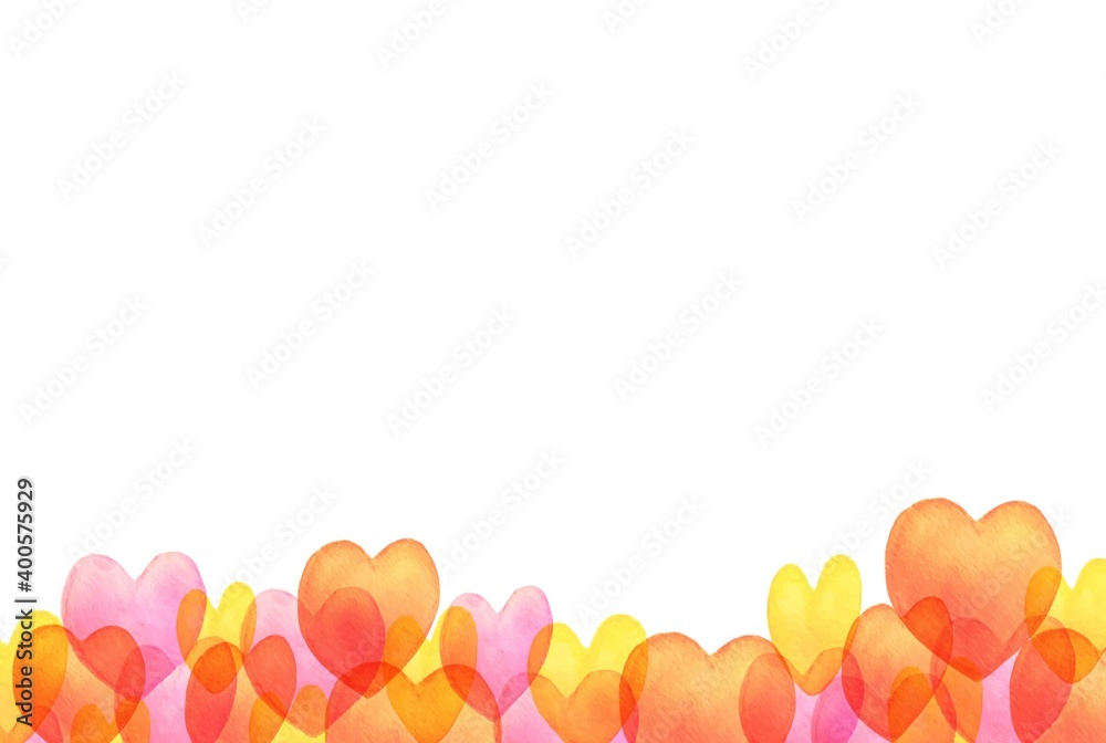 かわいい手描きのハートの背景 Stock Illustration Adobe Stock
