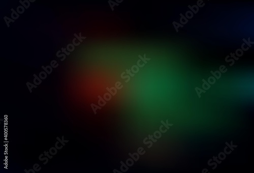 Dark Green, Red vector abstract blurred background.