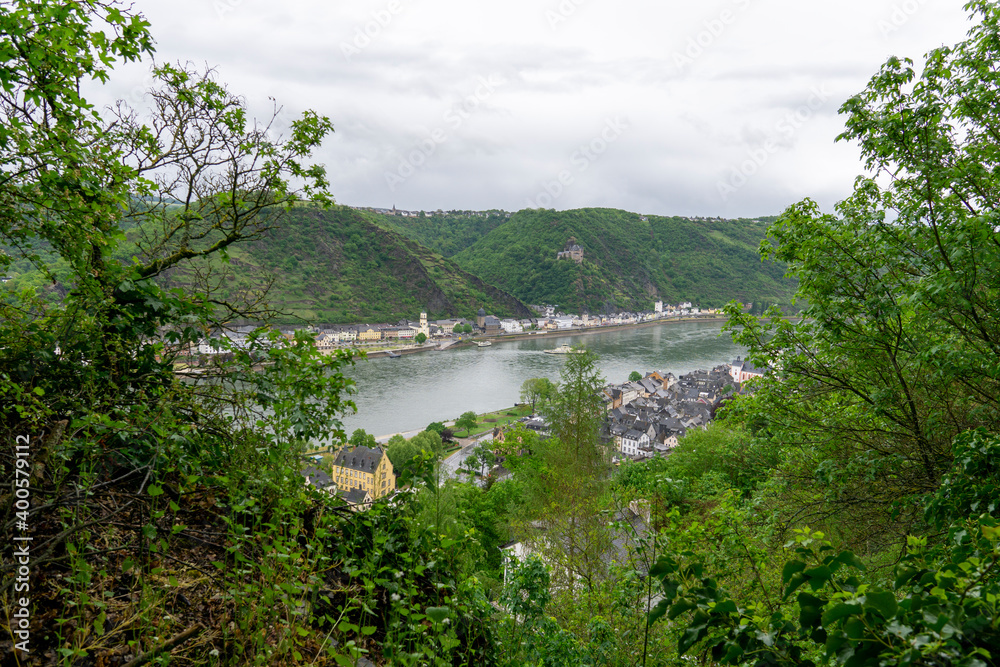 Ausblick über den Rhein bei St. Goar