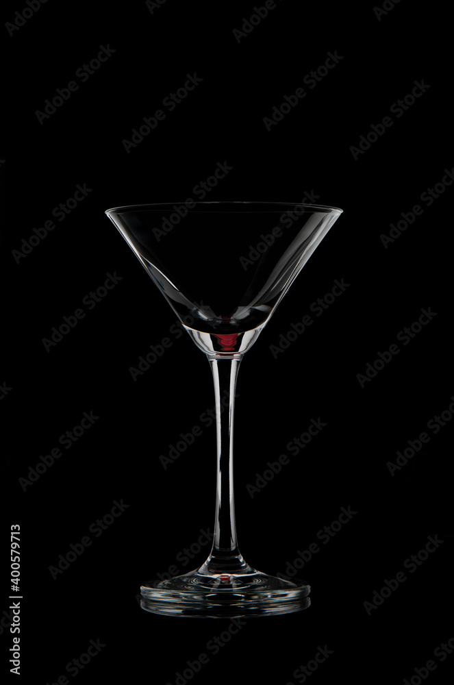 Small glass for cocktails on black background
Small glass for cocktails on black background