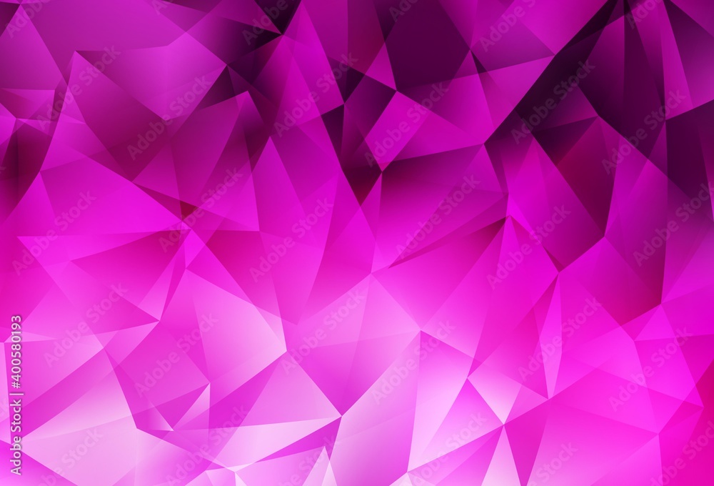 Light Pink vector gradient triangles pattern. Light Pink vector gradient triangles pattern.