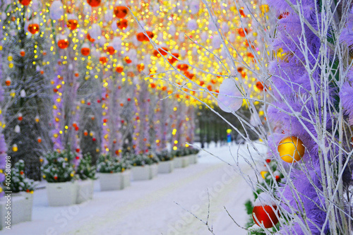 A light tunnel of light at Christmas