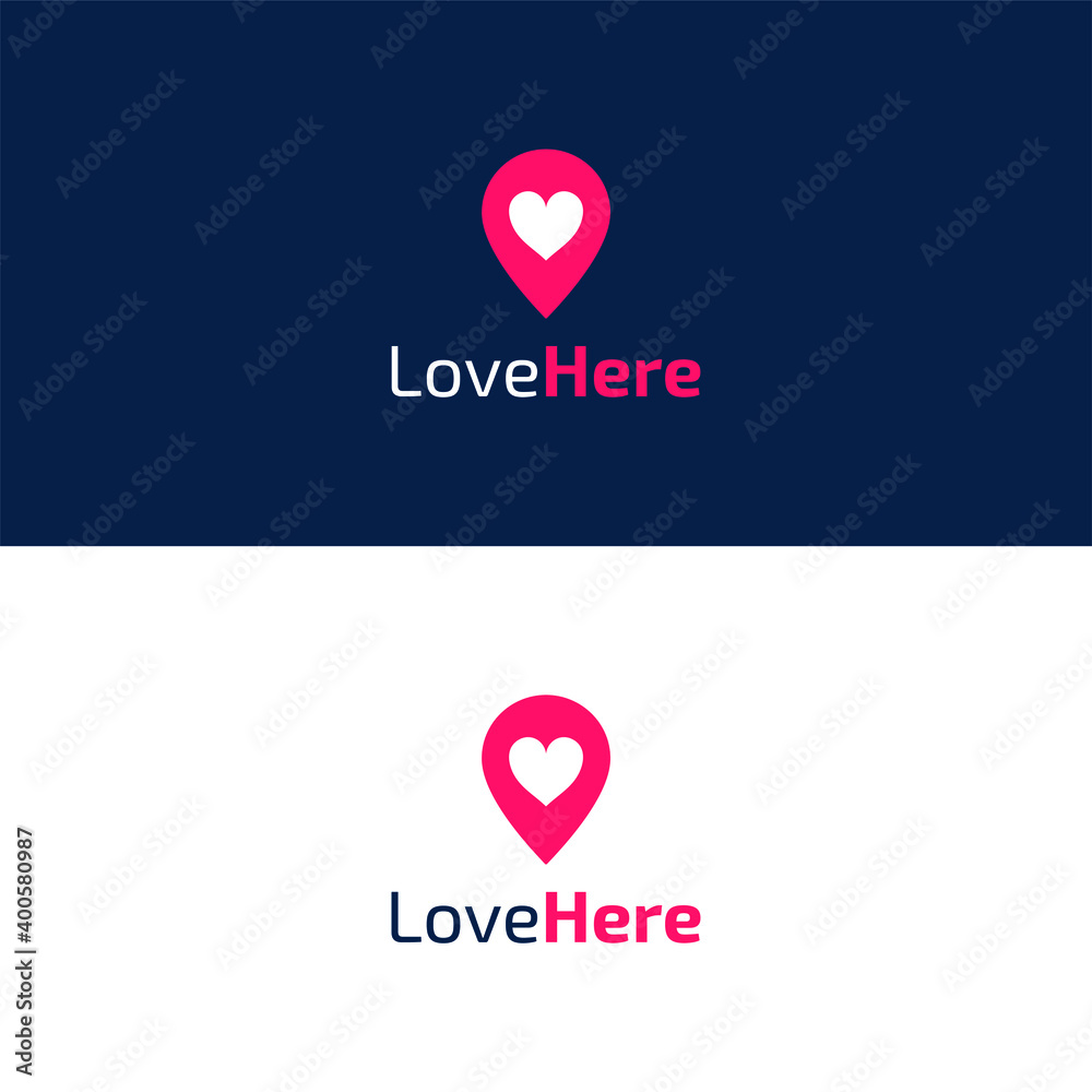 Fototapeta premium love icon chat talk cafe logo vector symbol