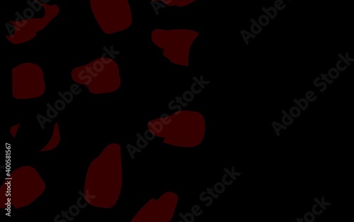 Dark Red vector texture with abstract forms.