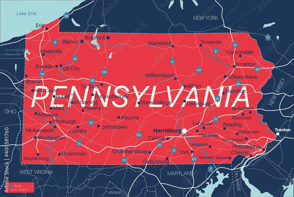 Pennsylvania State Detailed Editable Map With Cities And Towns 1000 F 400581760 MBIuM3SNn9af7t2d8o8mtrDzqpWyDx0p 