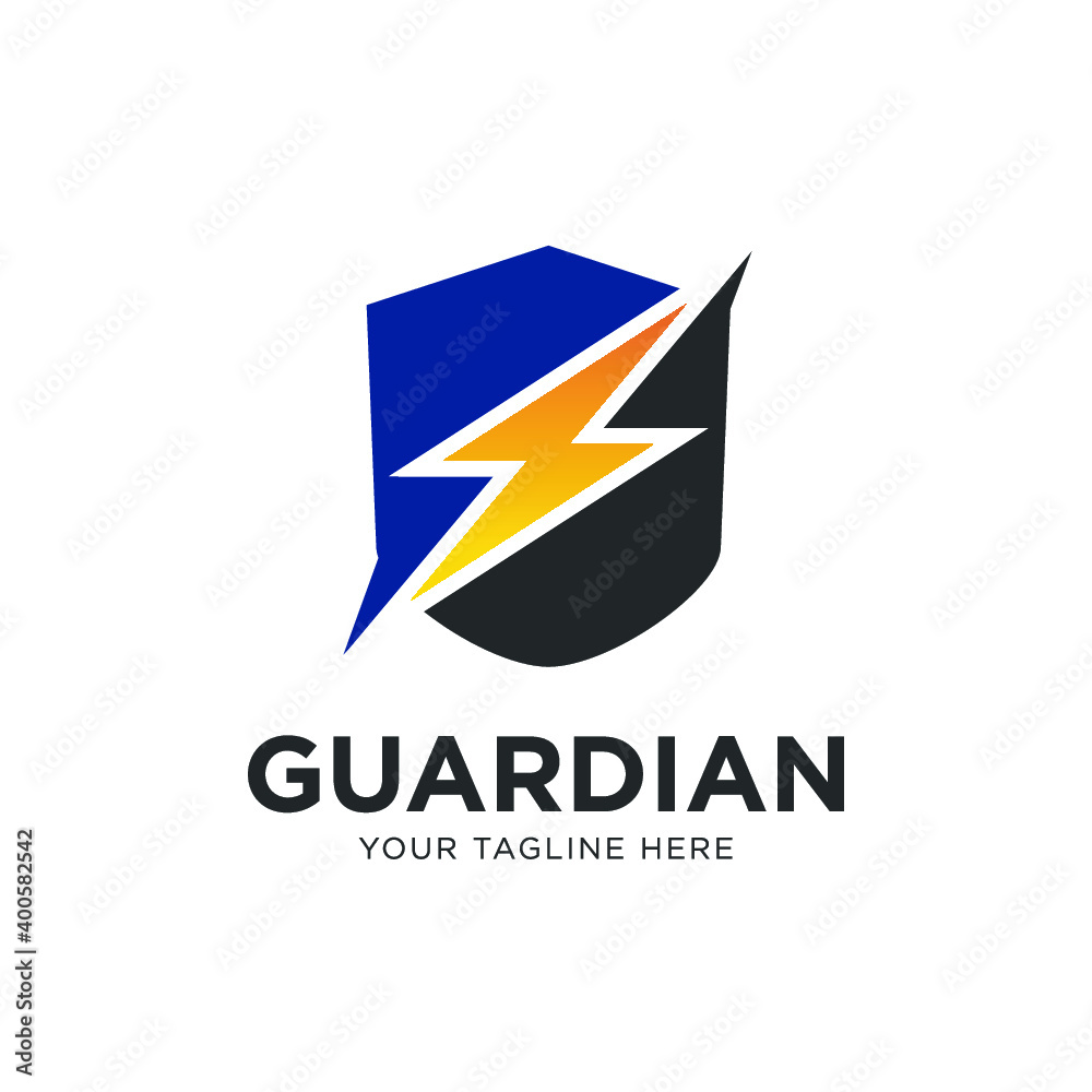 Thunder shield logo, lighting shield logo Thunder shield logo, lighting shield logo