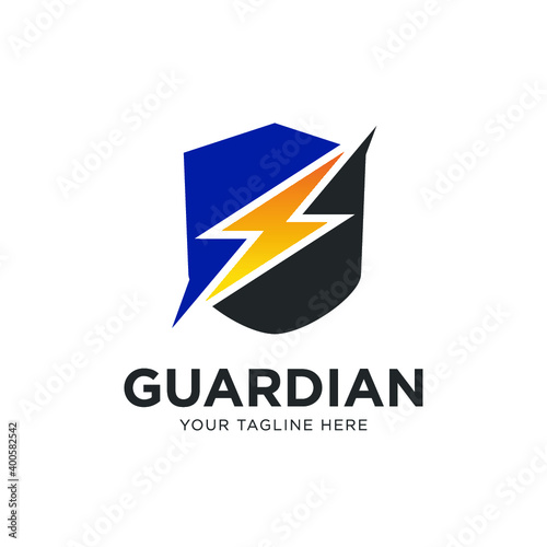 Thunder shield logo, lighting shield logo Free Download Thunder shield logo, lighting shield logo - GFXLoad