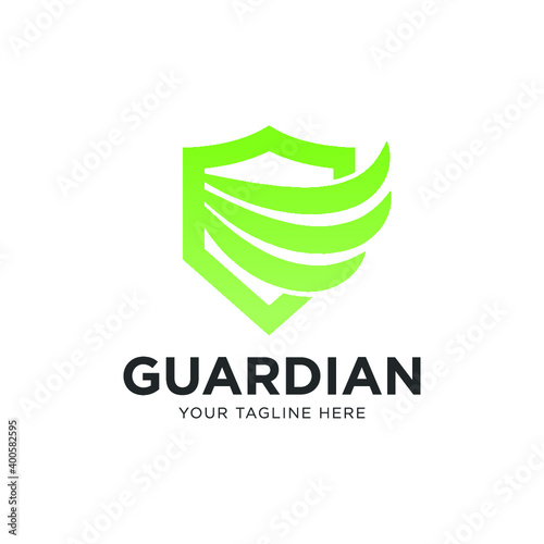 Shield with wing logo template 
