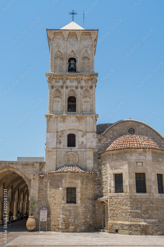 Obraz premium Bell tower of Church of Saint Lazarus in Larnaca (Larnaka) Cyprus, an autocephalous Greek Orthodox Church