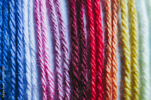 Motif laine - Fils de laine colorés comme arrière plan