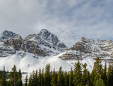 Beautiful winter view of Crowfoot Glacier in Banff National Park, Alberta, Canada.