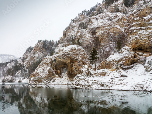 A lake surrounded by snow. High quality photo © Людмила Шеломицкая