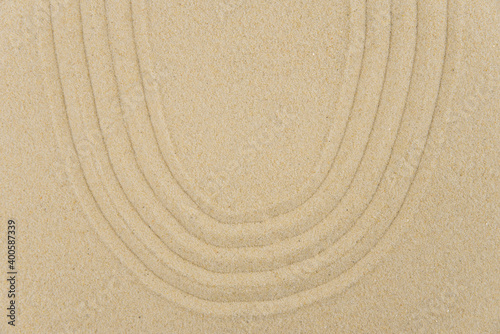 Photography Zen sand garden meditation stone background with copy space