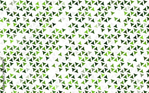 Light Green vector seamless template with crystals  triangles.