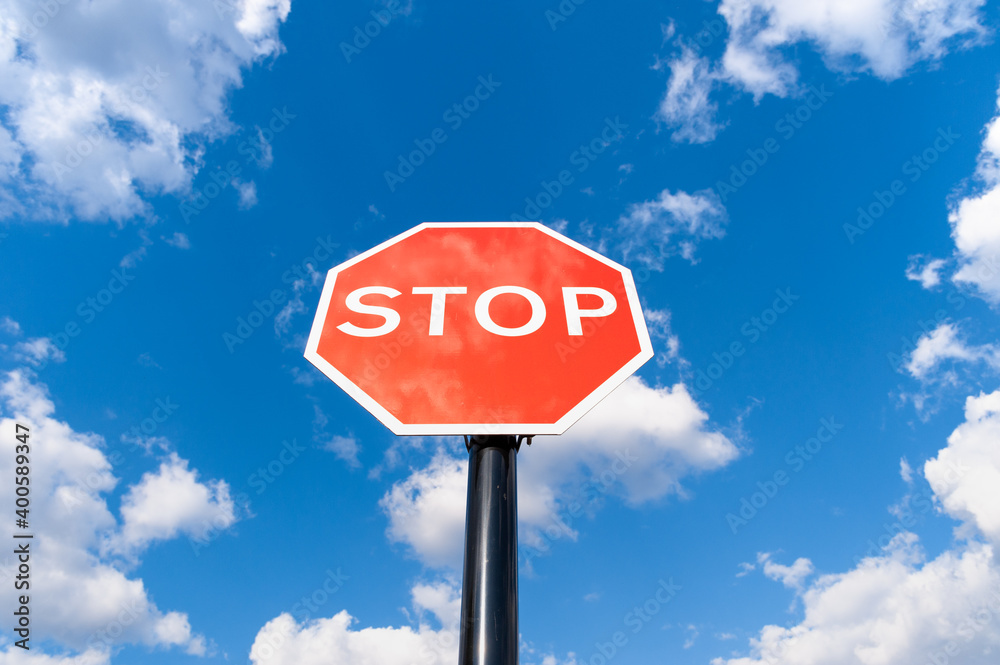 Red stop sign, UK Red stop sign, UK