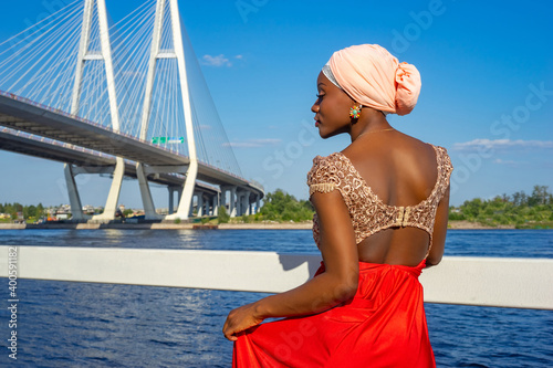 Dark-skinned girl in an ope...