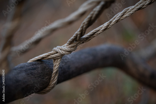 Rope on wood