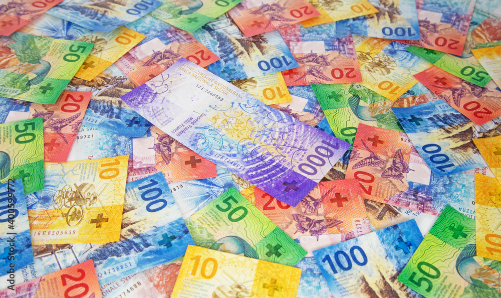 Fototapeta premium Swiss francs