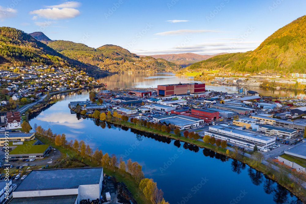 Obraz premium Aerial view , West Norway