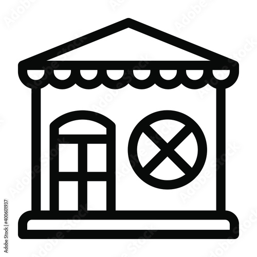 
Shopping store, retail vector in solid design.
