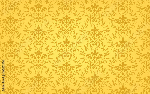 背景素材、パターン、イスラムのダマスク柄