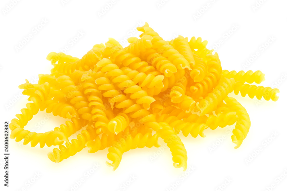 Raw Raw fusilly Italian pasta Raw Raw fusilly Italian pasta
