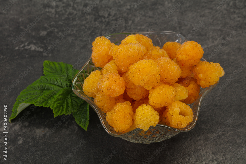 Sweet ripe tasty yellow raspberry Sweet ripe tasty yellow raspberry