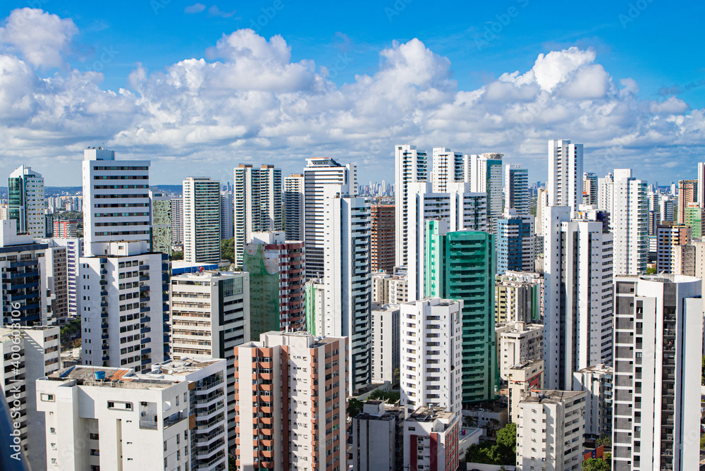 Beautiful view of down town in Recife, Brazil