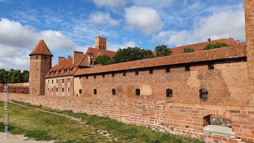 Walls of the Teutonic Castle in Malbork, Poland