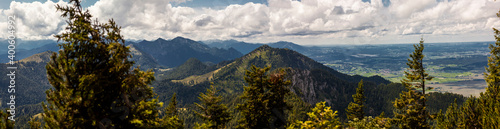 Mountain panorama from Benediktenwand mountain in Bavaria, Germany © BirgitKorber