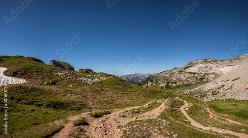 Mountain panorama from Rofanspitze mountain, Rofan, Tyrol, Austria