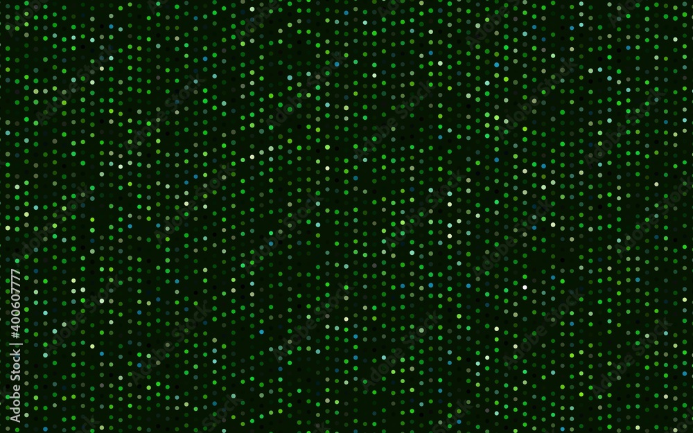 Dark Green vector backdrop with dots. Dark Green vector backdrop with dots.