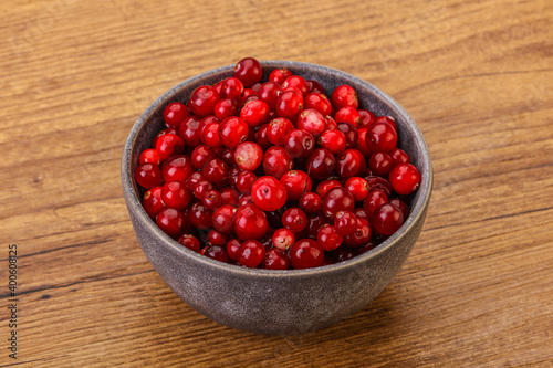 Sweet and tasty cranberry in the bowl