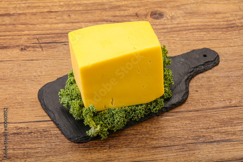 Yellow tilsiter cheese dairy product photo