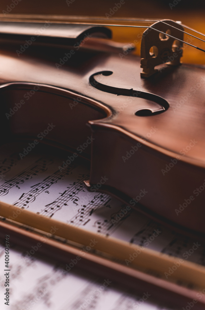 Fototapeta Violin sheet music