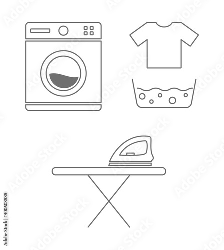 laundry icon set