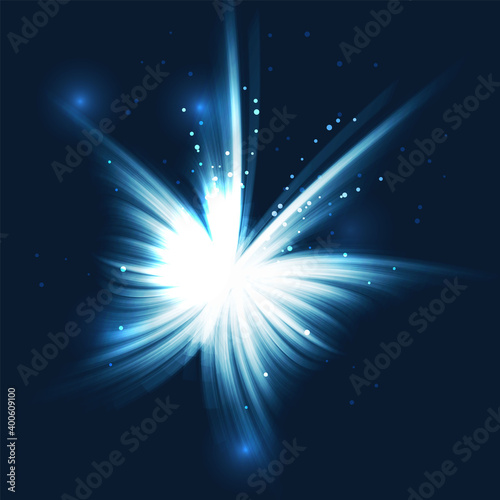 Abstract butterfly neon