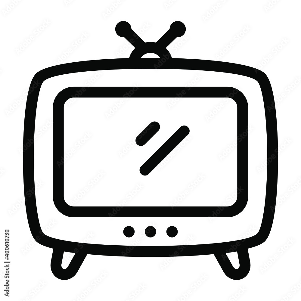 Television in trendy glyph icon
Television in trendy glyph icon