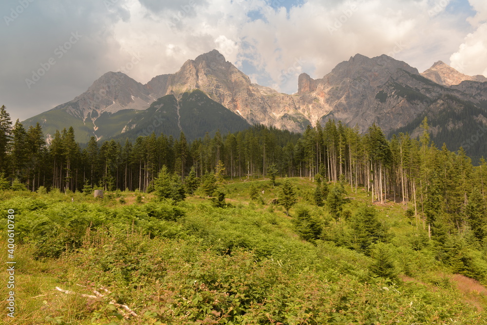 Obraz premium Hochkoening mountain range in Salzburger Land, Austria