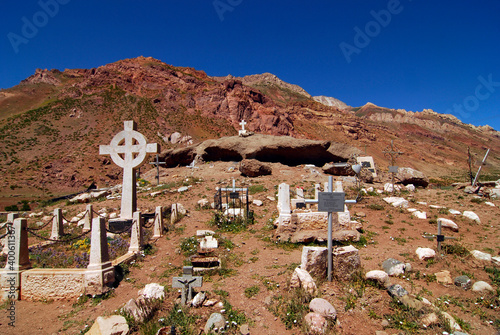 cemetery in the Andes of Argentina photo