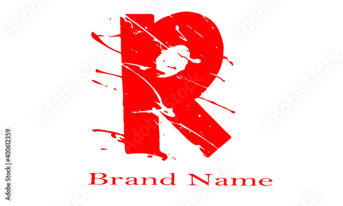 R vector logo for nay brand with red color