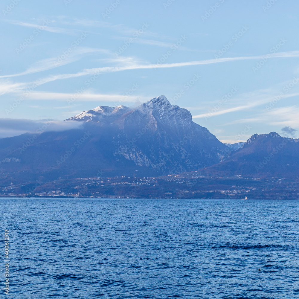 Monte Pizzocolo, is a mountain of the Brescia and Gardesane Prealps that rises in the immediate hinterland of the Brescia side of Lake Garda near the town of Toscolano Maderno.