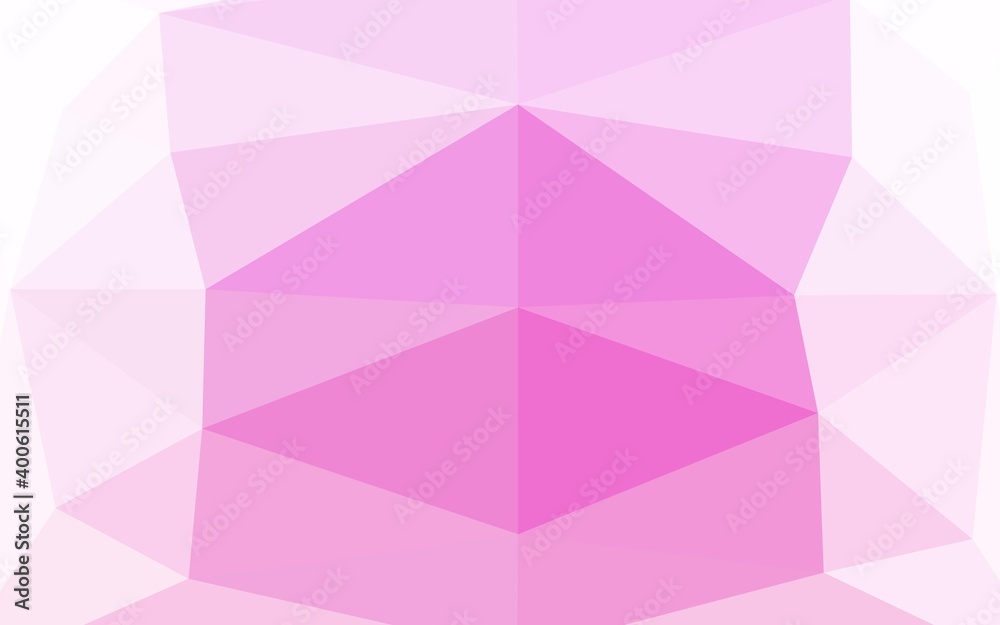 Fototapeta premium Light Pink vector blurry triangle texture.